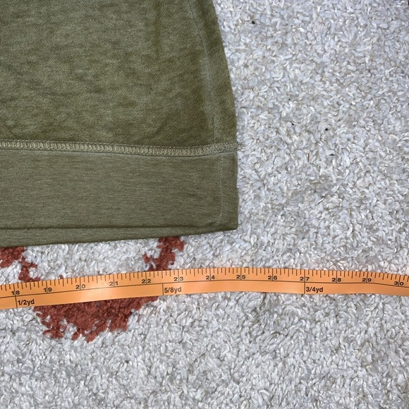 Abound- XL- Hooded Sweatshirt Vest W/ Kangaroo 🦘 Pocket- Acid Wash Olive Green - Picture 3 of 8